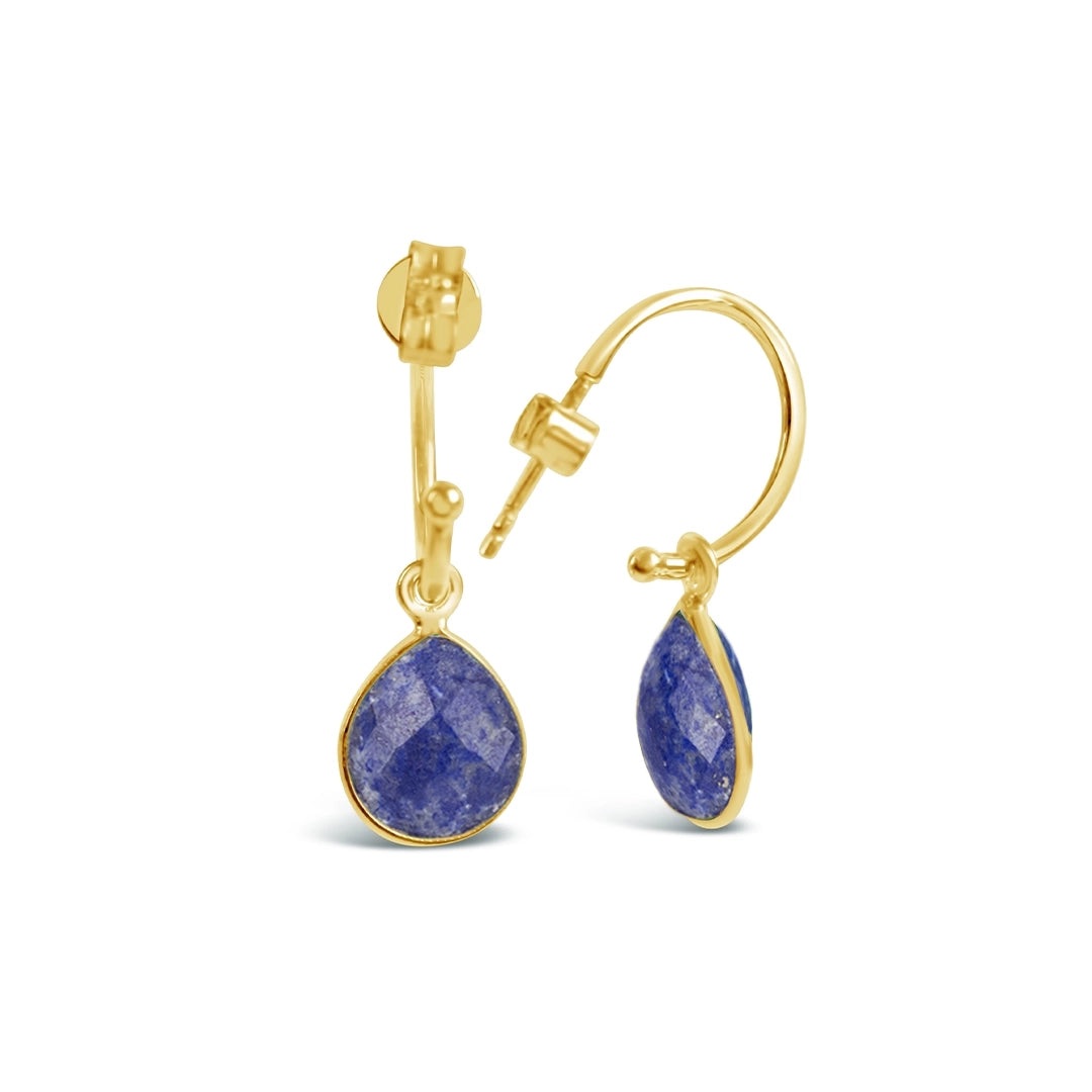 Gold Lapis Earrings, Gold Vermeil Earrings, Gold Lapis Jewelry, Gold Drop Earrings, Birthday Gift Idea, Gift Ideas, for Women, Lapis Lazuli outlet