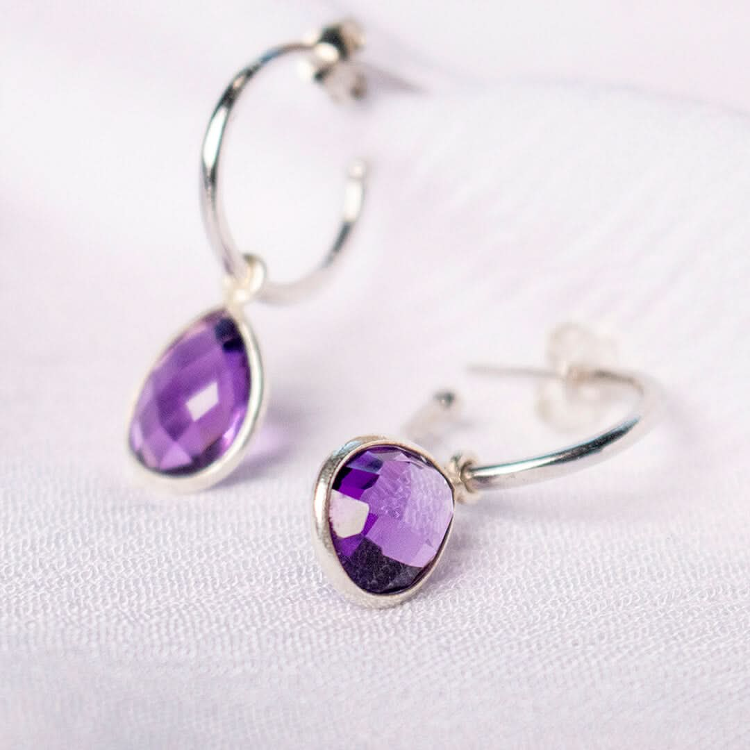 Sterling silver hot sale amethyst earrings