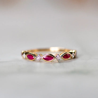 ruby and diamond gold ring 