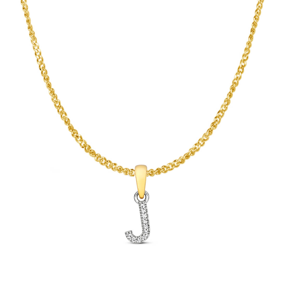 Solid 14K Initial Pendant • Real Yellow Gold Alphabet Pendant • Personalized Diamond 2024 Cut Gold Letter A-Z Charm