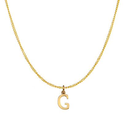 Dainty Gold Initial Necklace - A to Z