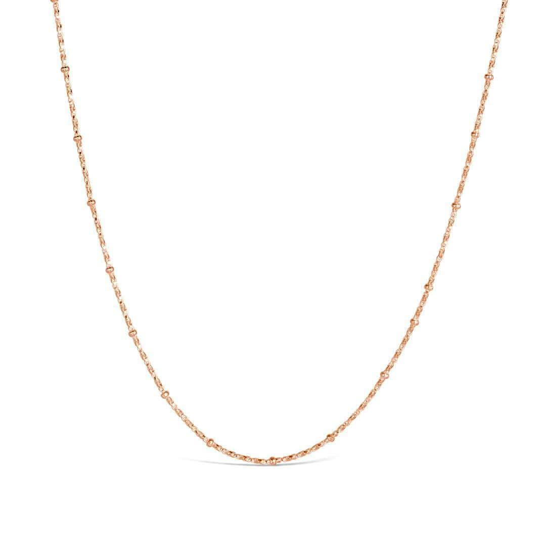 Rose gold bead on sale chain