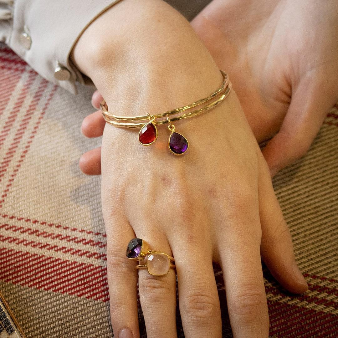 Amethyst Floral net bezel Bangle, 925 sterling silver bangle, amethyst bracelet bangle, amethyst jewelry , gift for her, sale February birthstone