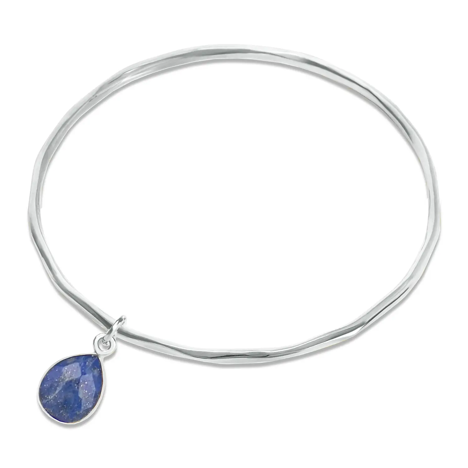 lapis lazuli bangle silver