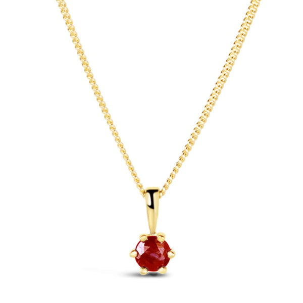 Ruby necklace with gold on sale chain