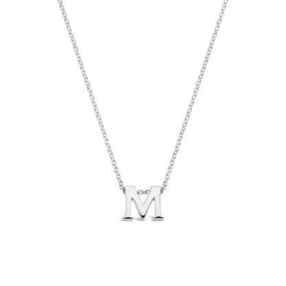 Silver Initial Necklace - A to Z