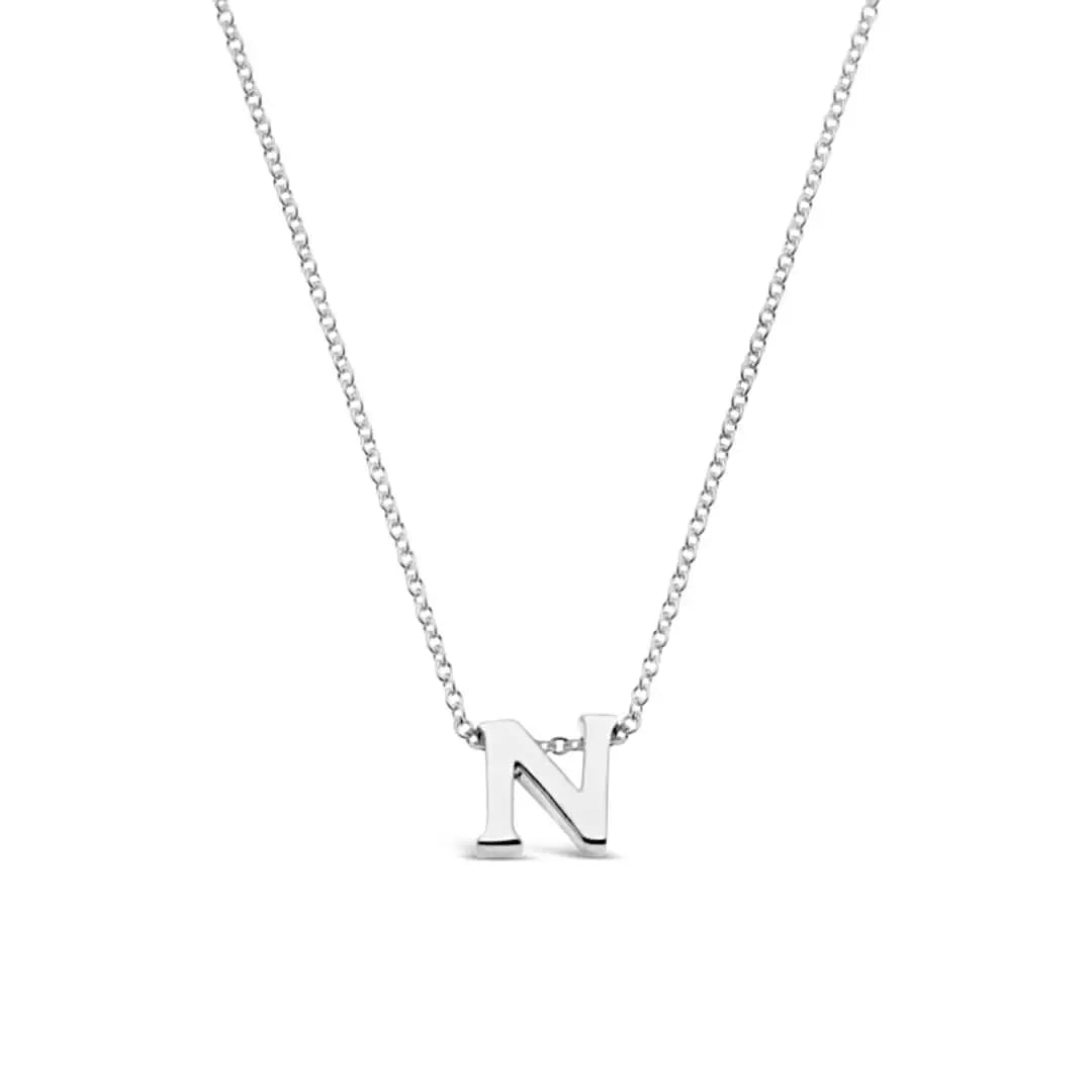 Silver Initial Necklace - A to Z