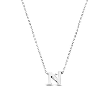 Silver Initial Necklace - A to Z