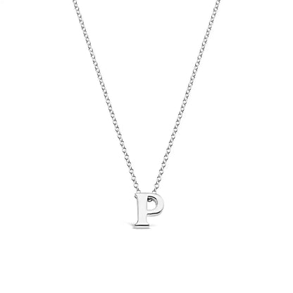 Silver Initial Necklace - A to Z