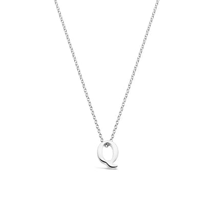 Silver Initial Necklace - A to Z