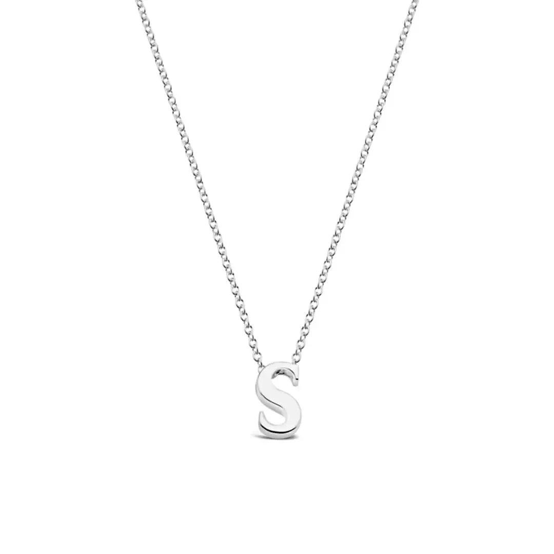 Silver Initial Necklace - A to Z