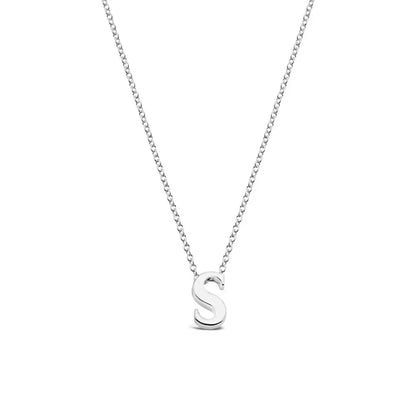 Silver Initial Necklace - A to Z