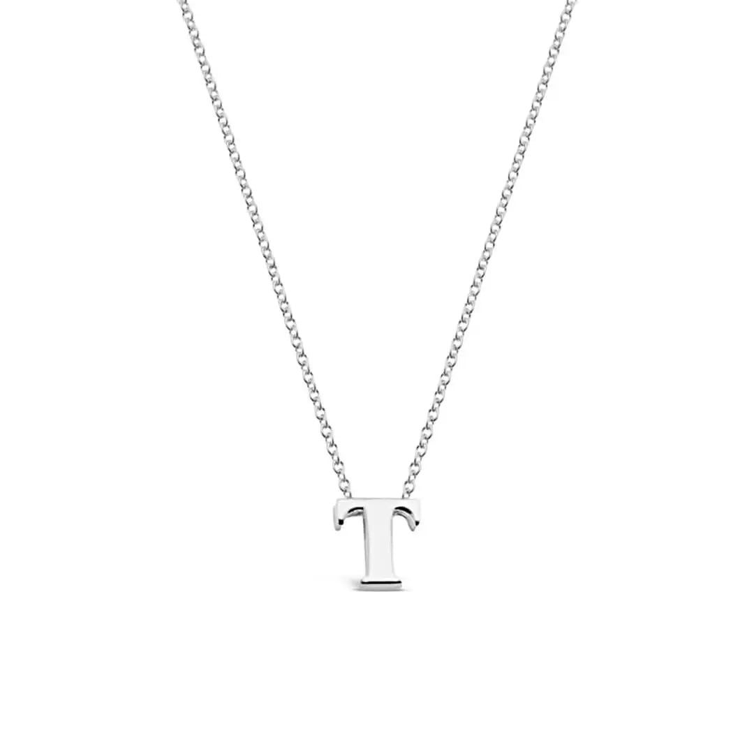 Silver Initial Necklace - A to Z