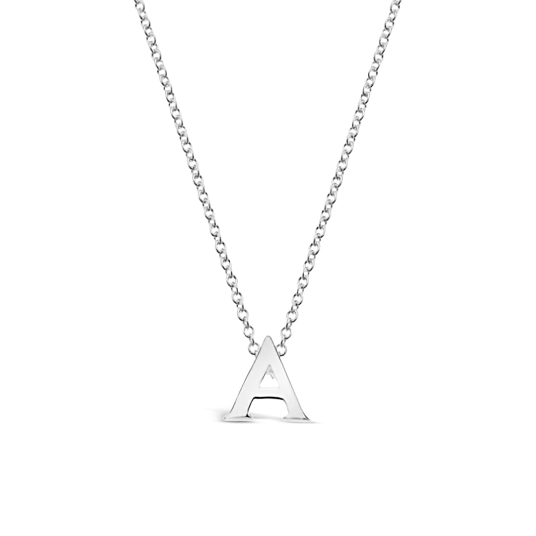 Silver Initial Necklace - A to Z