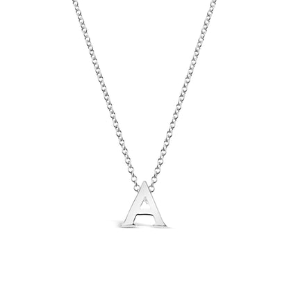 Silver Initial Necklace - A to Z