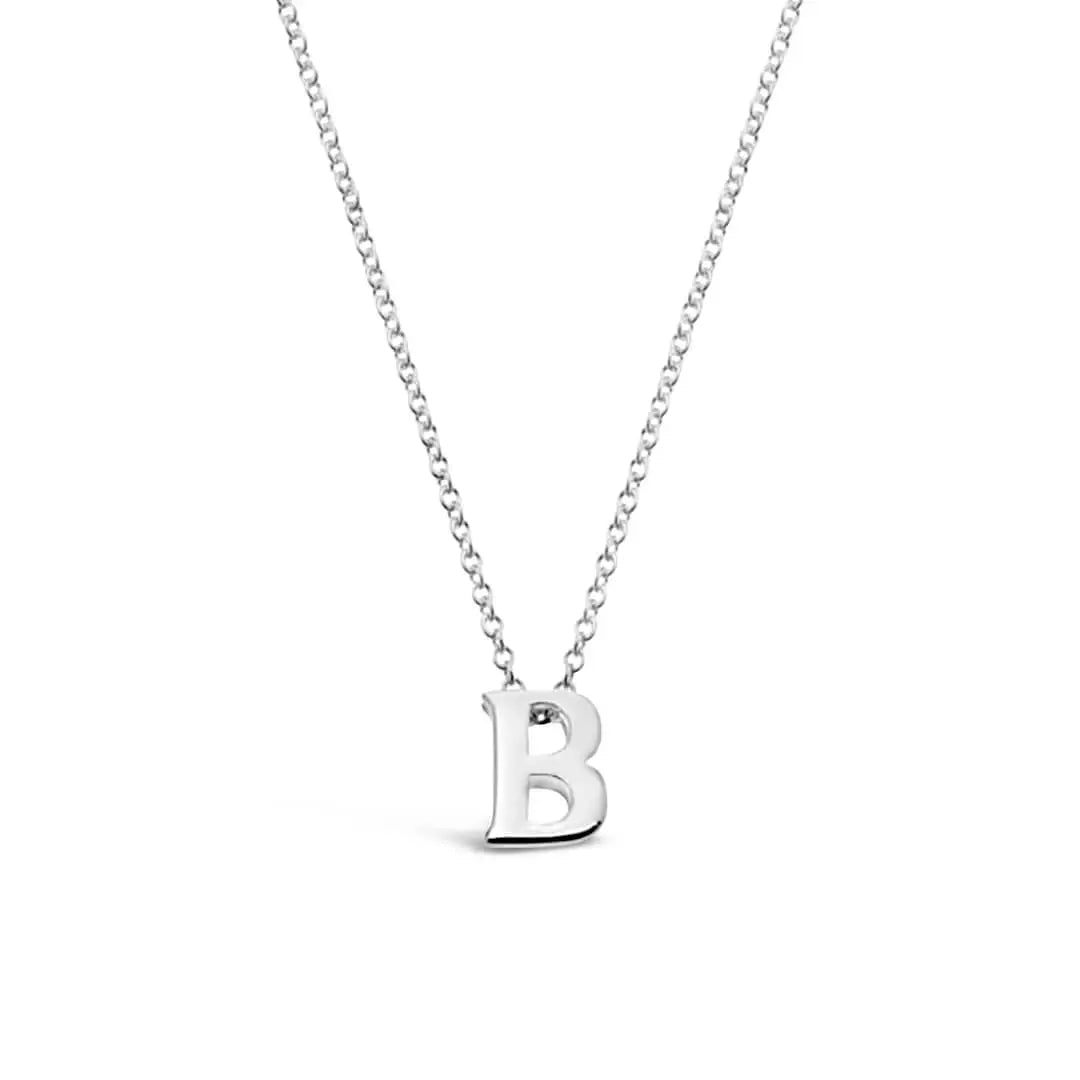 Silver Initial Necklace - A to Z