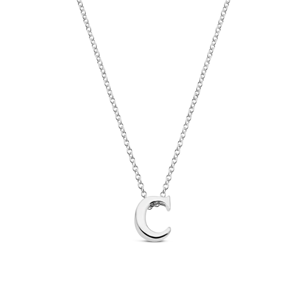 Silver Initial Necklace - A to Z