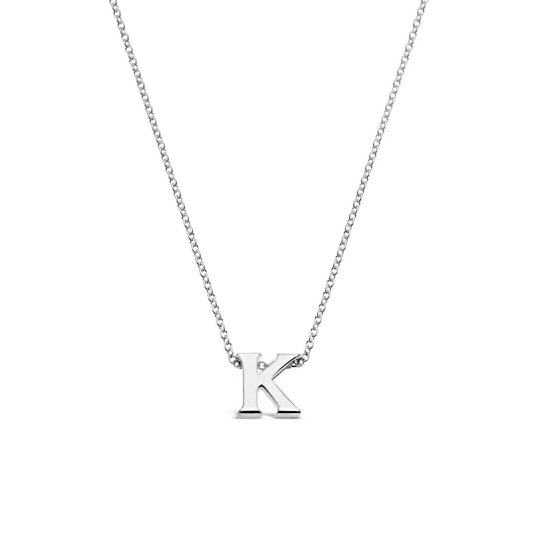 Silver Initial Necklace - A to Z