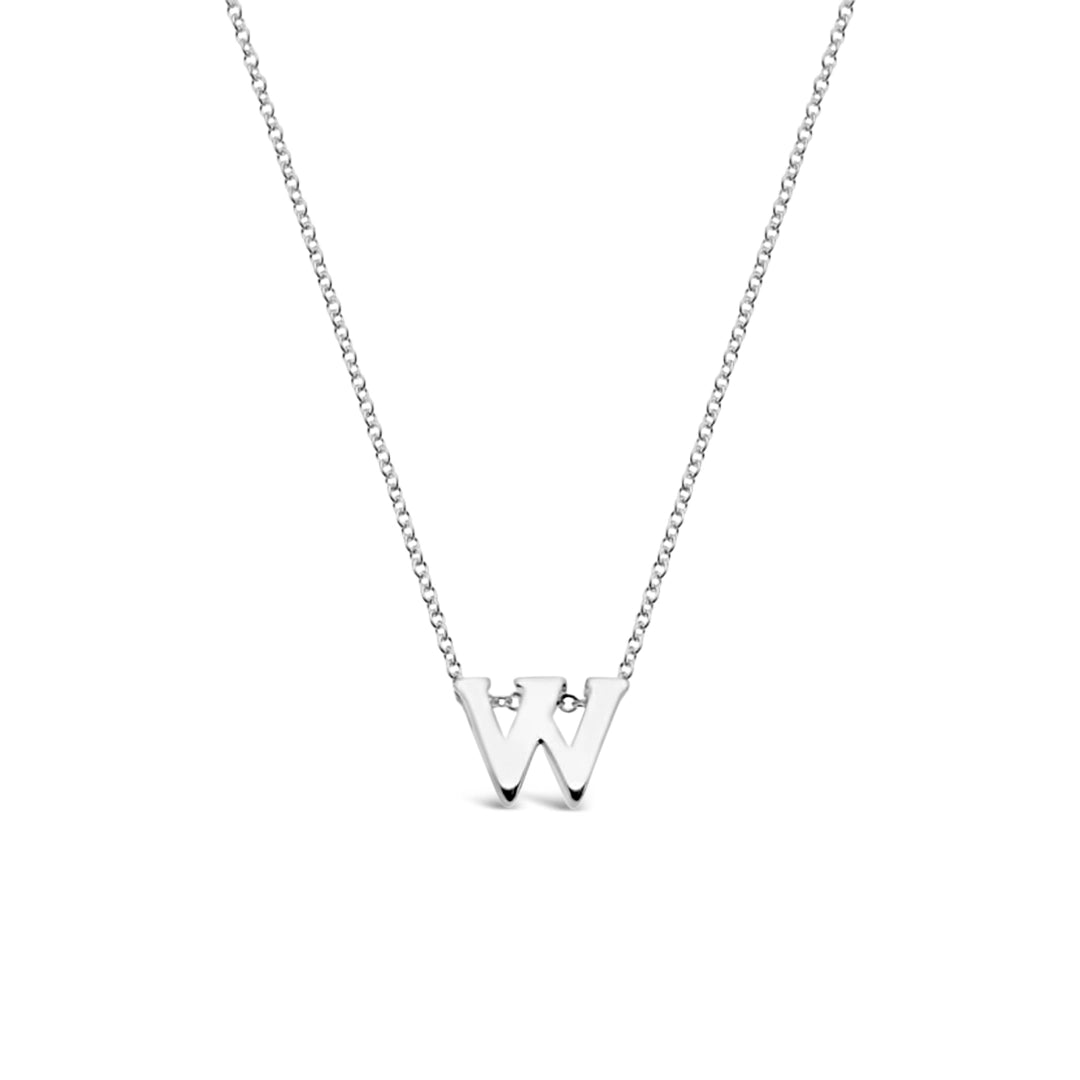 Silver Initial Necklace - A to Z