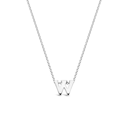 Silver Initial Necklace - A to Z