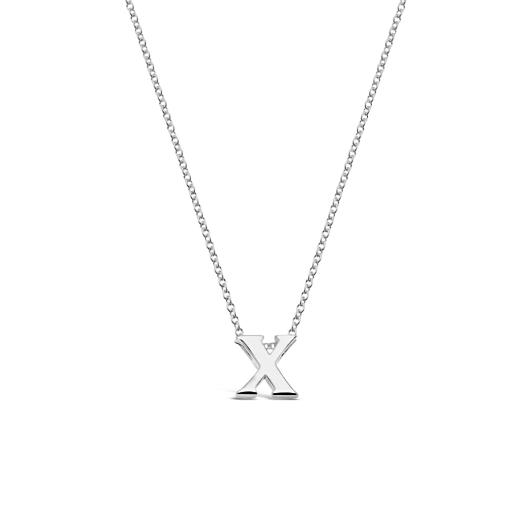 Silver Initial Necklace - A to Z