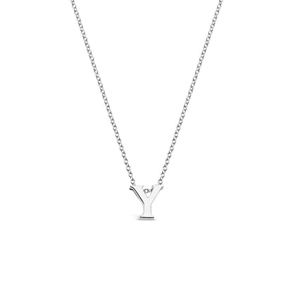 Silver Initial Necklace - A to Z