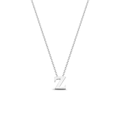 Silver Initial Necklace - A to Z