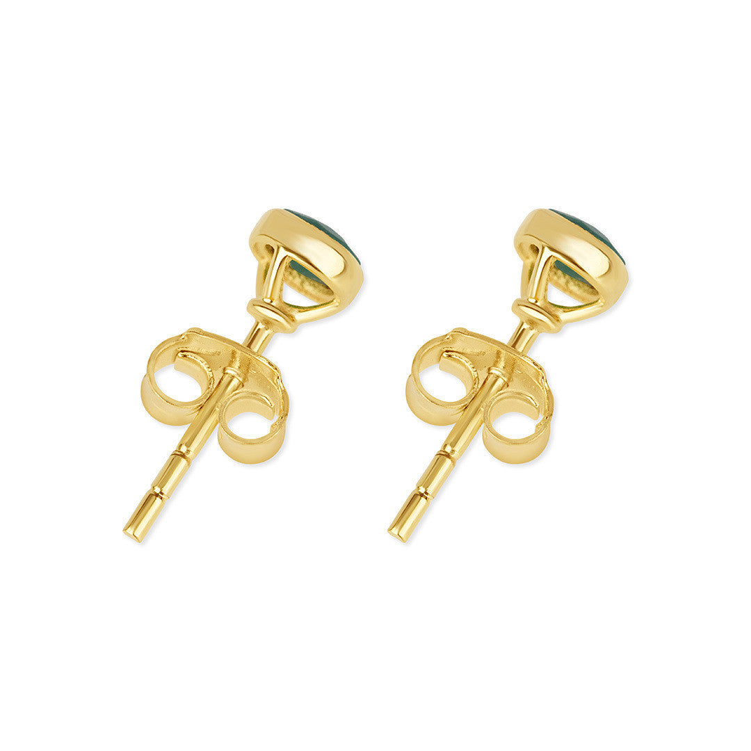 Garnet 5mm Mini Stud Earrings Gold | January Birthstone Stud
