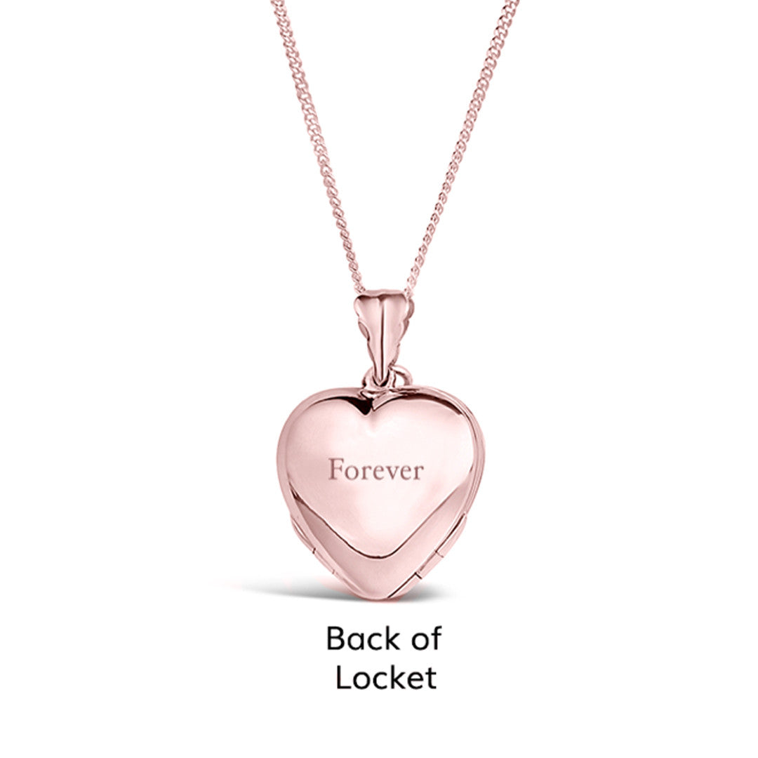 Heart locket online rose gold