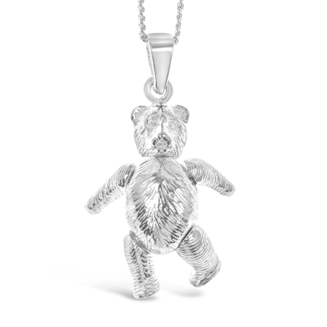 Sterling Silver Teddy outlets Bear Charm Pendant Genuine Green Stone Acid Tested