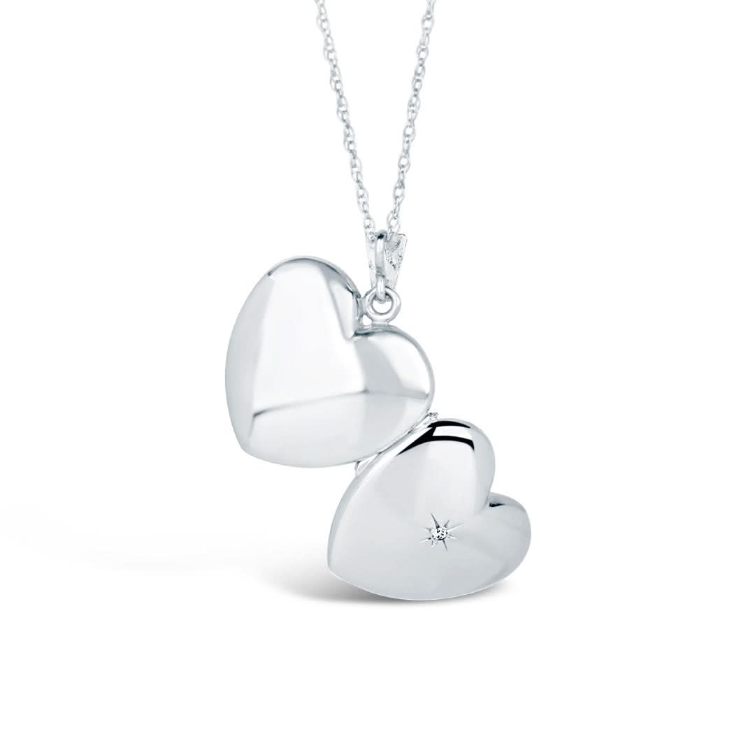 Solid white deals gold heart necklace