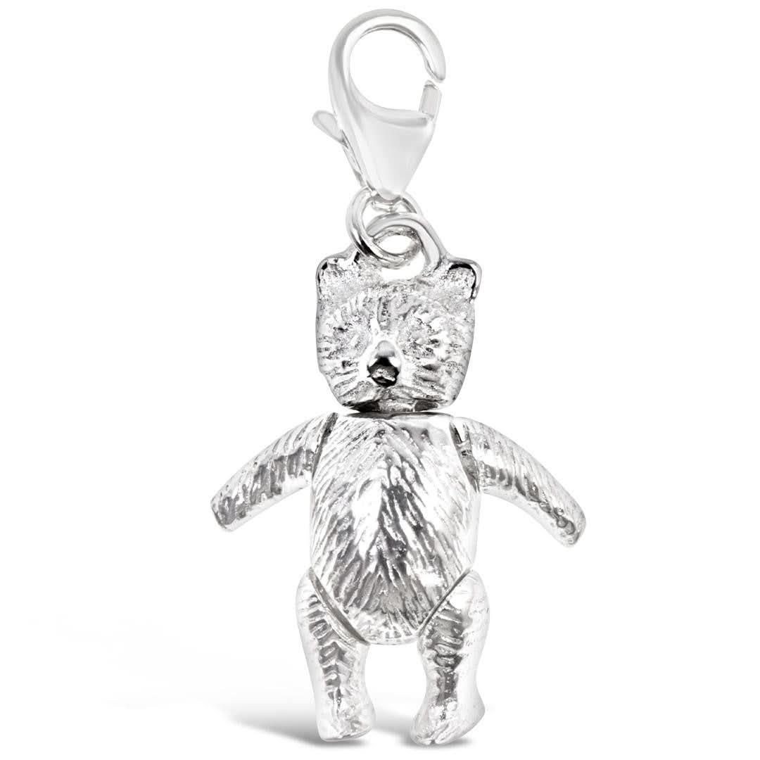 Silver teddy hot sale bear charm