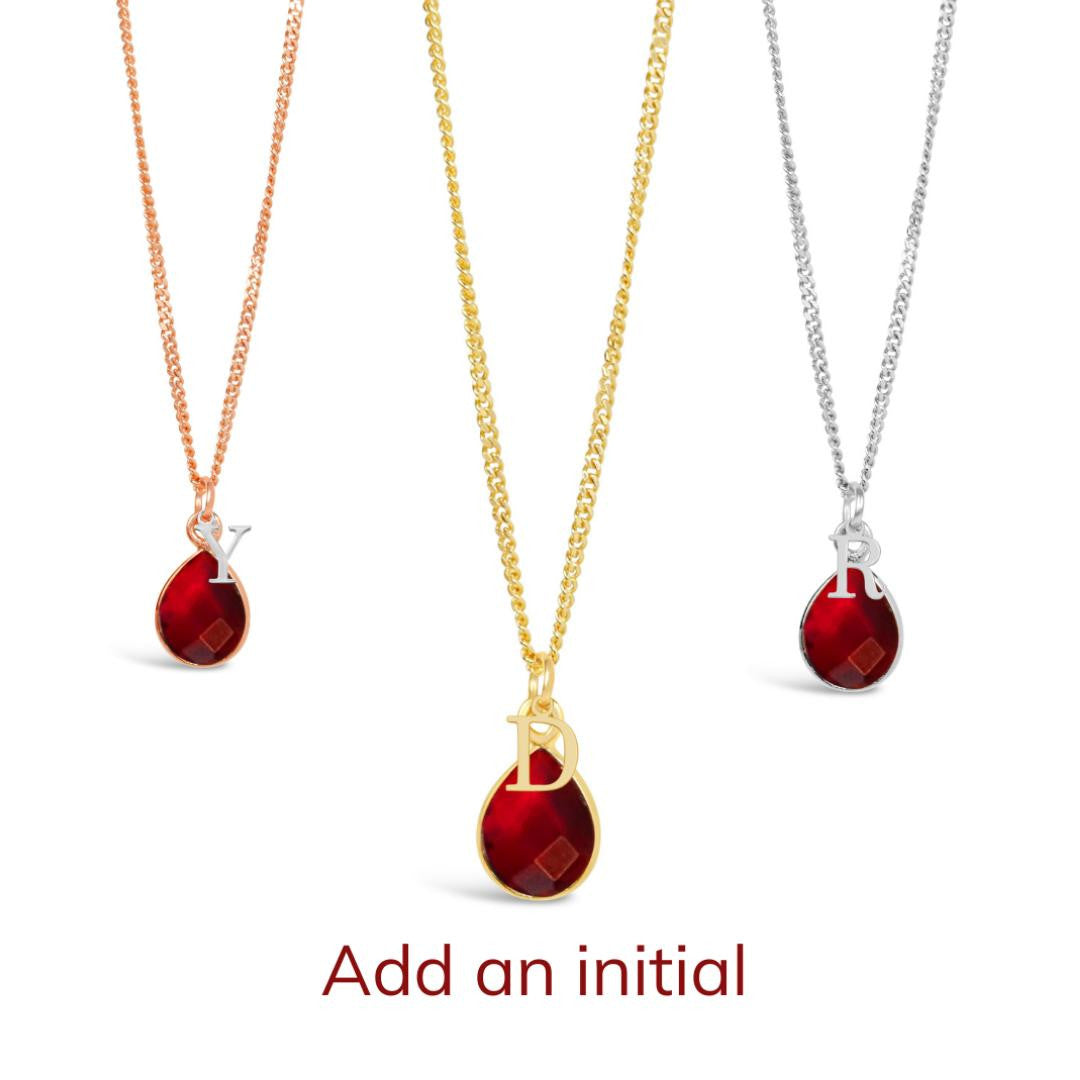 Garnet on sale birthstone necklaces