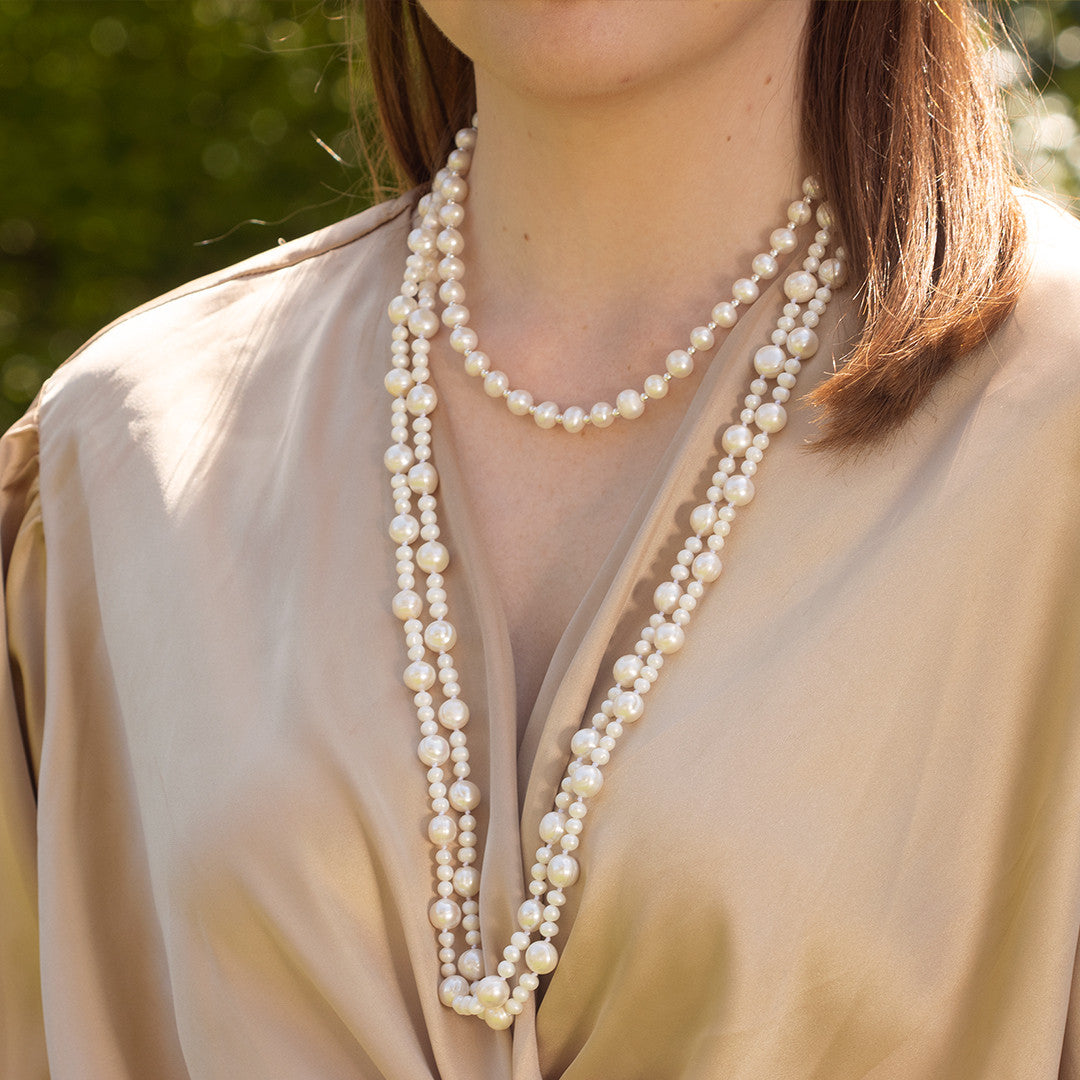 Long Pearl Necklace, Opera Length Necklace, Rope Pearl Necklace, Pearl  Necklace, Crystal Pearl Necklace - Etsy | Ideas joyería, Collar bisuteria,  Collar de moda