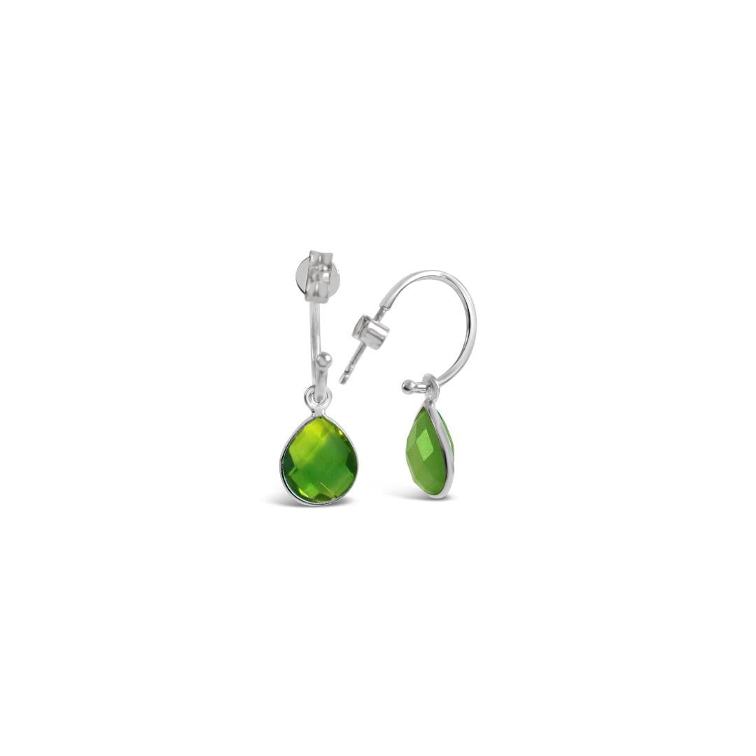 Green Peridot and Seed Pearl Drop Earrings, 18K Gold Plated Sterling outlet Silver, Bridal Jewellery, August Birthstone Jewellery, Green Earrings